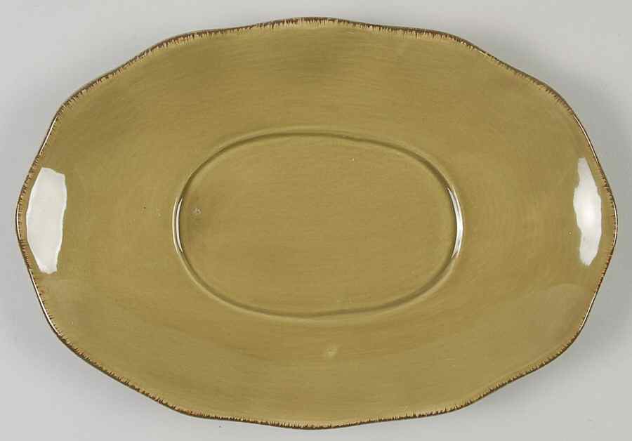 Harvest Green Saddle Underplate for Gravy Boat by Better Homes and Gardens-1