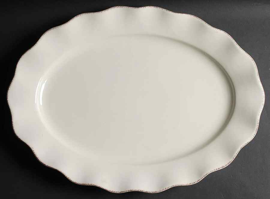 Harvest Cream Mist 20" Oval Serving Platter by Better Homes and Gardens-1