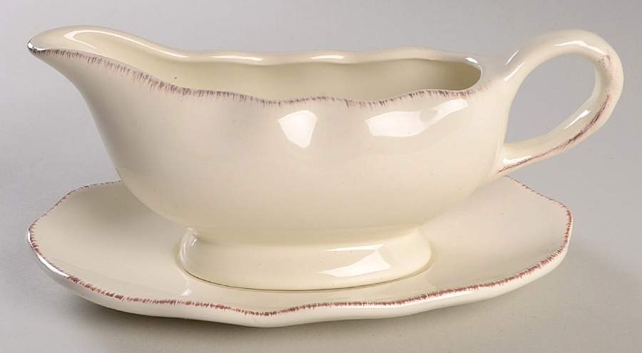 Harvest Cream Mist Gravy Boat & Underplate by Better Homes and Gardens-1