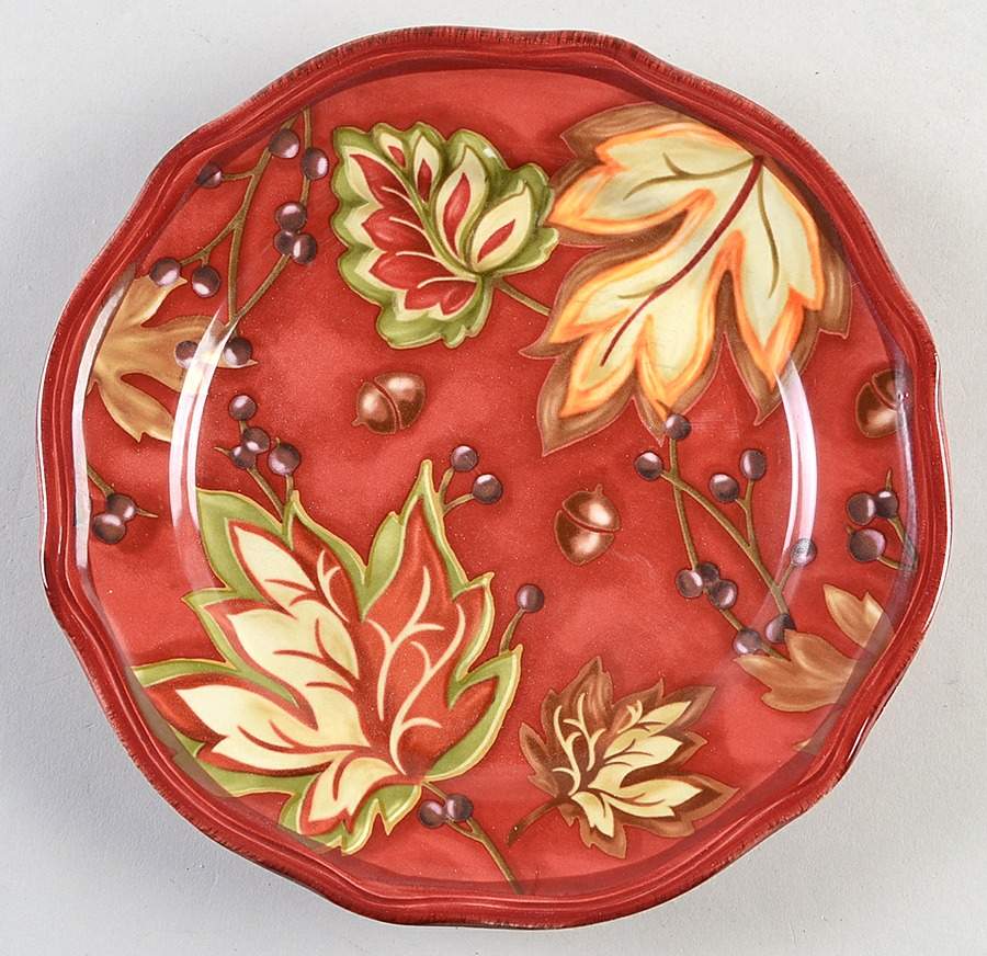 Harvest Red Garnet Salad Plate by Better Homes and Gardens-1