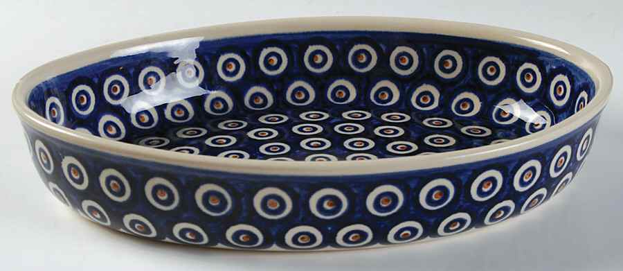 BOW42 12'' Oval Baker by BOLESLAWIEC-1