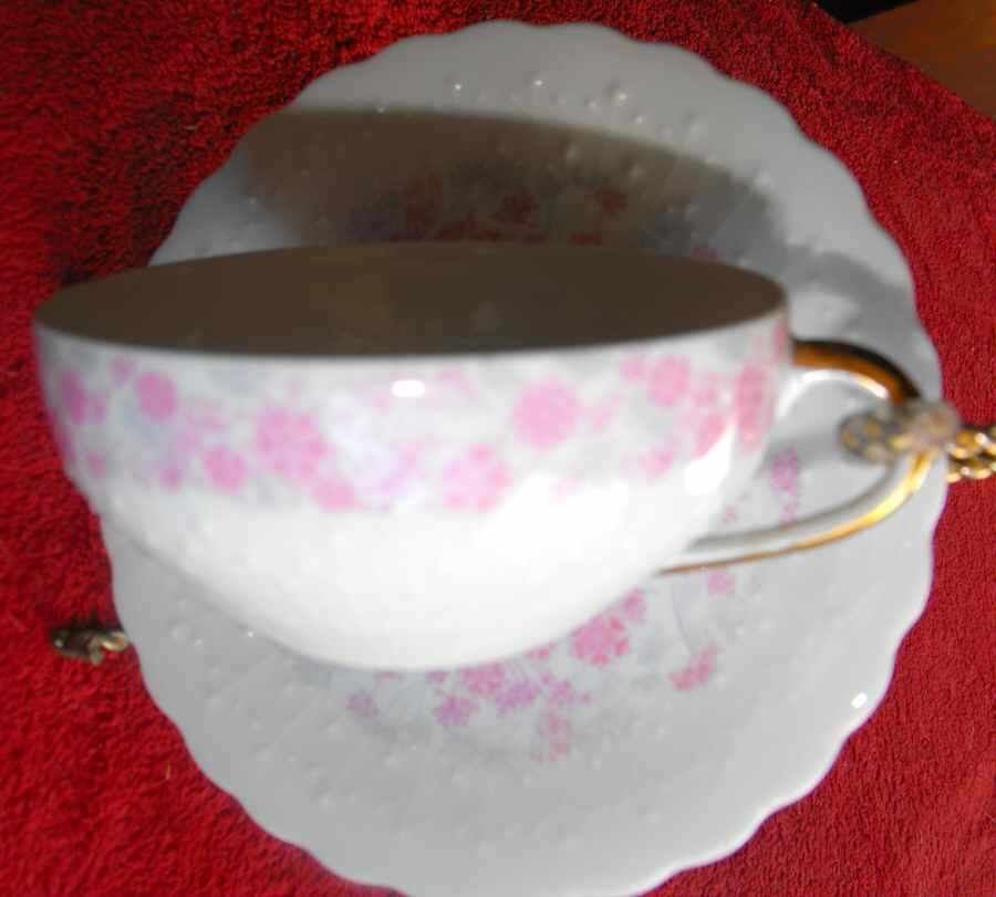Riviera Rose Flat Cup & Saucer Set by Georges Boyer-1