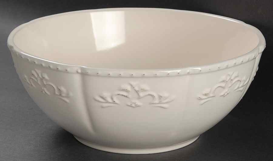 Medallion Wreath Cream Mist 10" Round Vegetable Bowl by Better Homes and Gardens-1