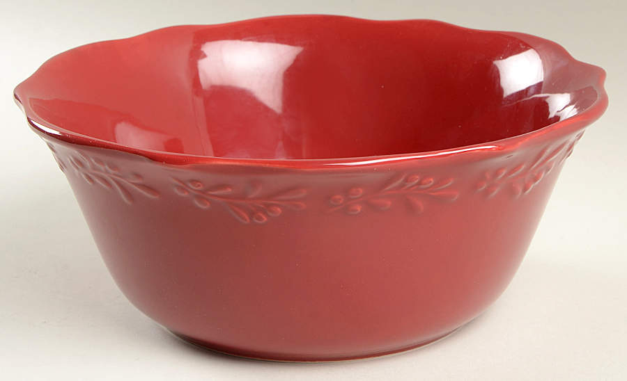 Embossed Christmas Mistletoe 10" Round Serving Bowl by Better Homes and Gardens-1