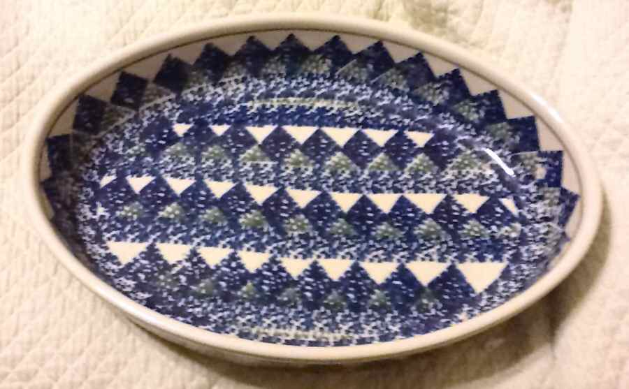 BOW44 12'' Oval Baker by BOLESLAWIEC-1