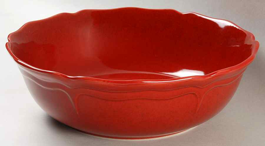 Simply Fluted Red Garnet 10" Round Vegetable Bowl by Better Homes and Gardens-1