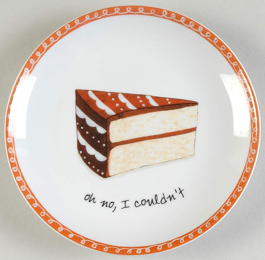 Dessert Excuses Dessert/Pie Plate by Boston Warehouse-1
