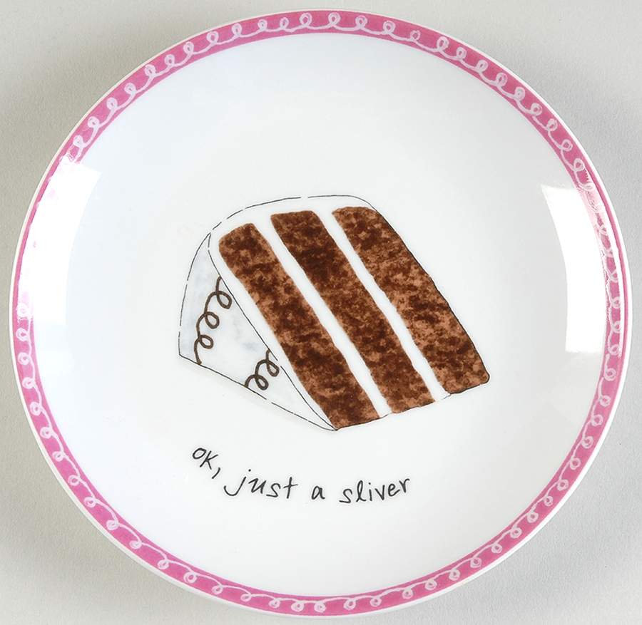 Dessert Excuses Dessert/Pie Plate by Boston Warehouse-1