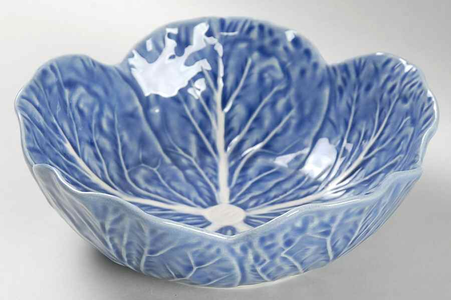 Cabbage Sapphire Blue Coupe Soup Bowl by Bordallo Pinheiro-1