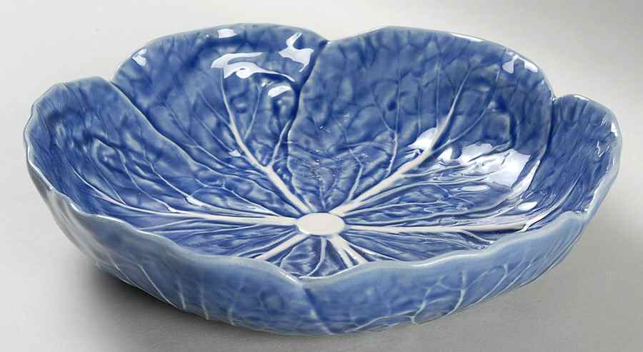 Cabbage Sapphire Blue Coupe Soup Bowl by Bordallo Pinheiro-1