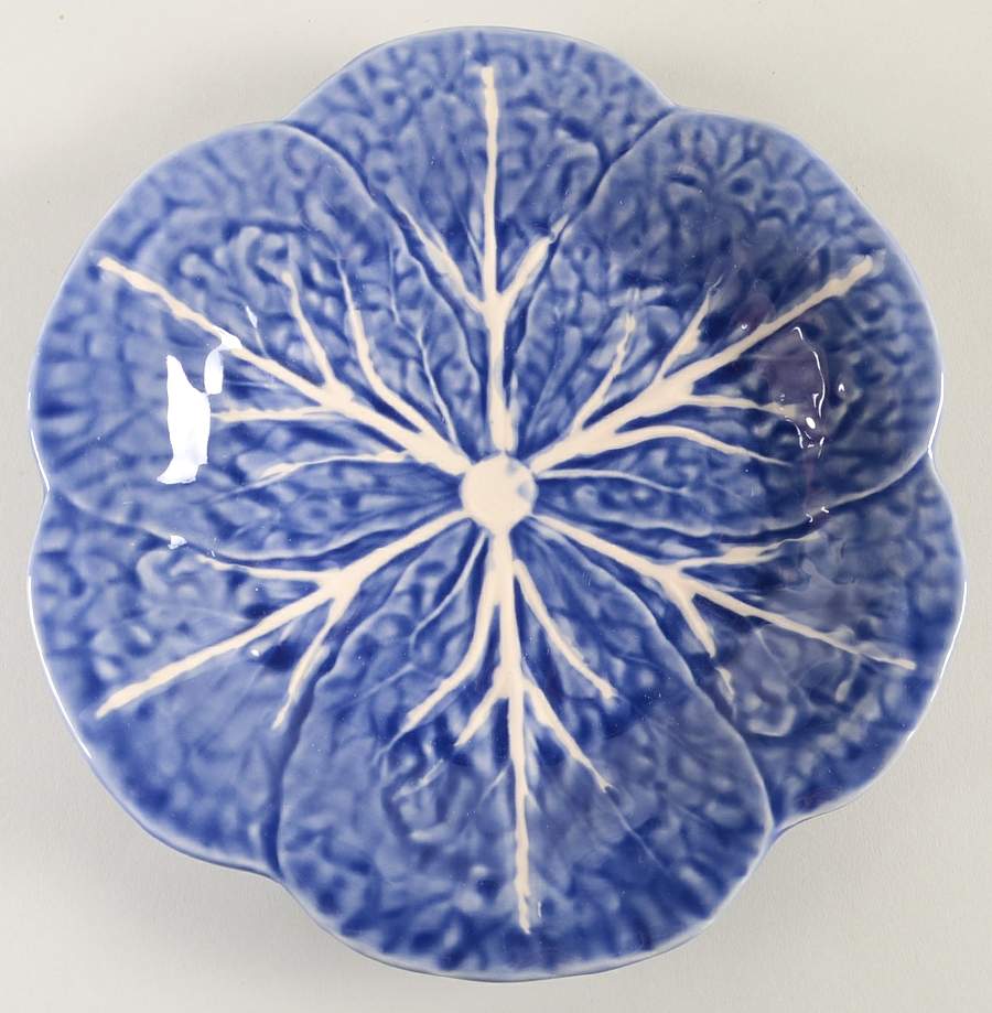 Cabbage Sapphire Blue Luncheon Plate by Bordallo Pinheiro-1