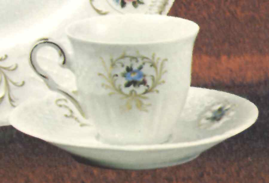 Armorial Flat Cup & Saucer Set by Georges Boyer-1
