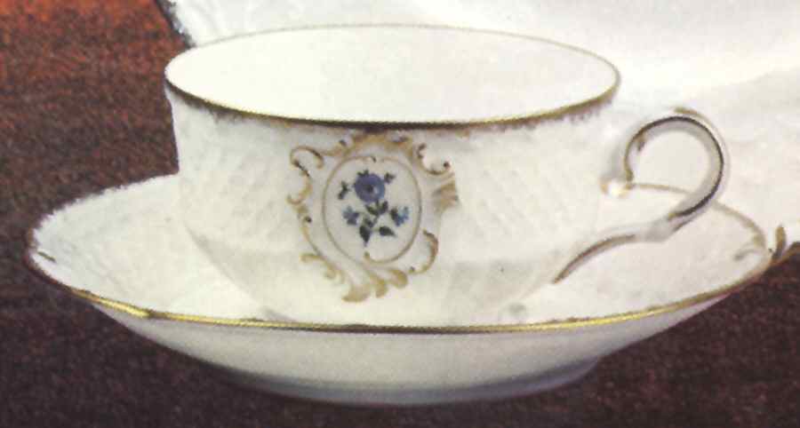Bonneval Bleu Flat Cup & Saucer Set by Georges Boyer-1