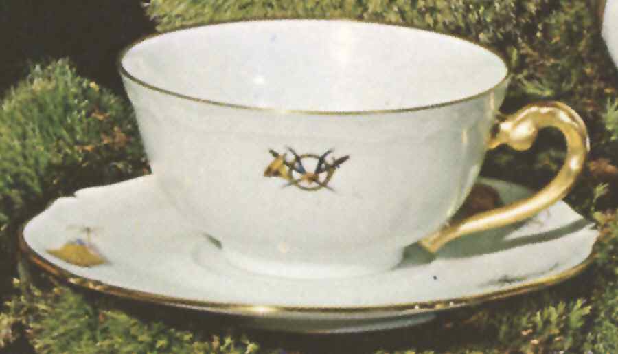 Trophee (Scalloped) Flat Cup & Saucer Set by Georges Boyer-1