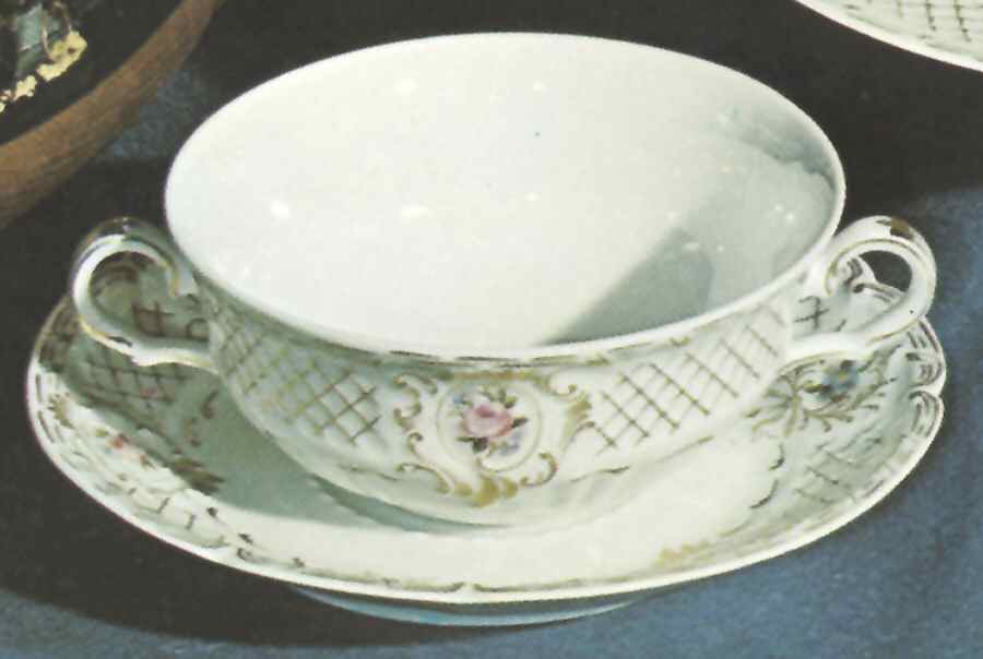 Salzbourg Flat Cream Soup Bowl & Saucer Set by Georges Boyer-1
