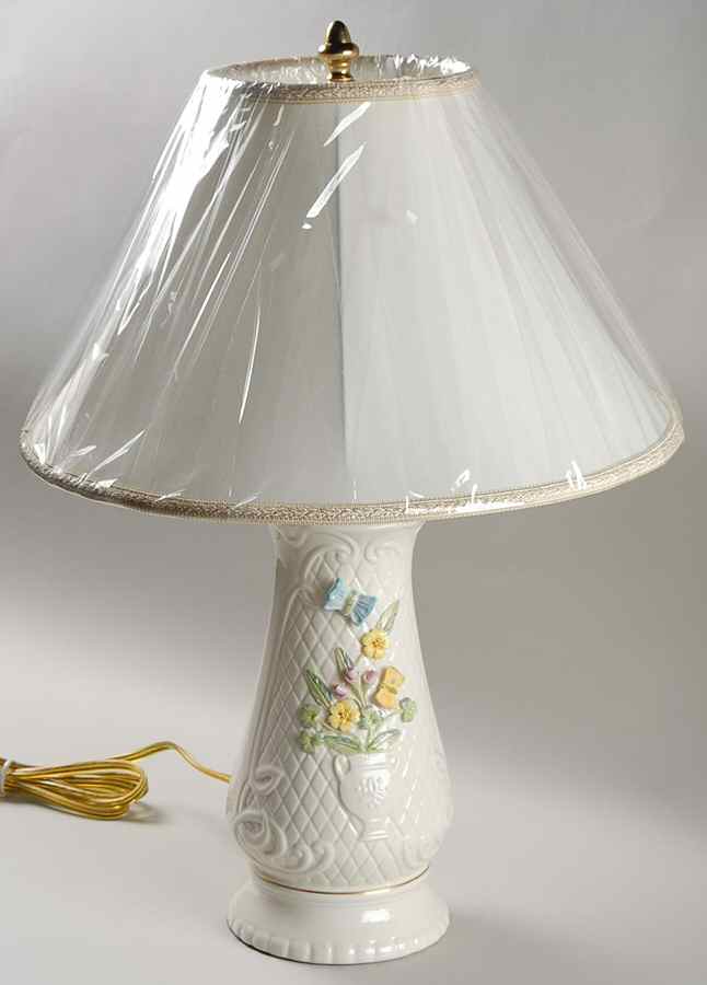 Woodland Bouquet 13" Electric Lamp & Shade by Belleek Pottery (Ireland)-1