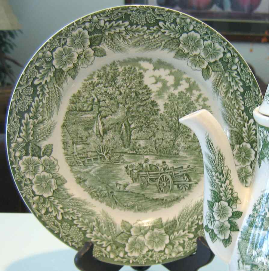 The Constable Series Green Dinner Plate by Broadhurst-1