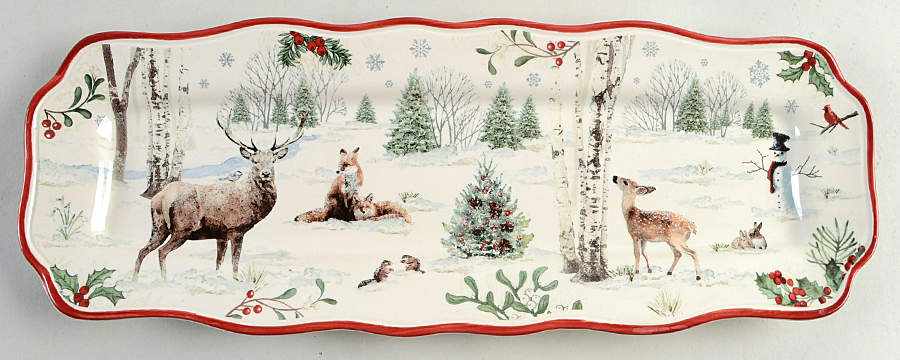 Winter Forest 14" Rectangular Tray by Better Homes and Gardens-1