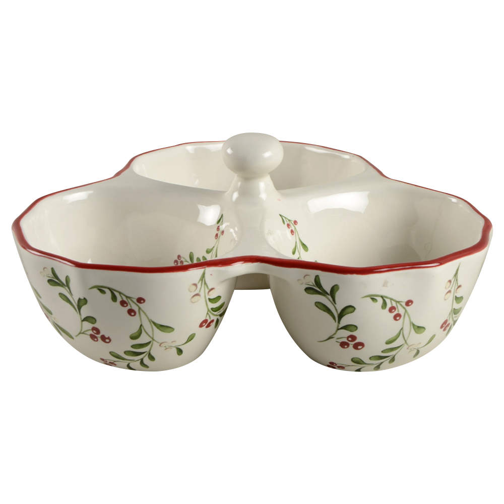 Winter Forest 3 Part Condiment Server W/Center Handle by Better Homes and Gardens-1