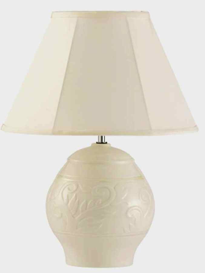 Willow Electric Lamp & Shade by Belleek Pottery (Ireland)-1