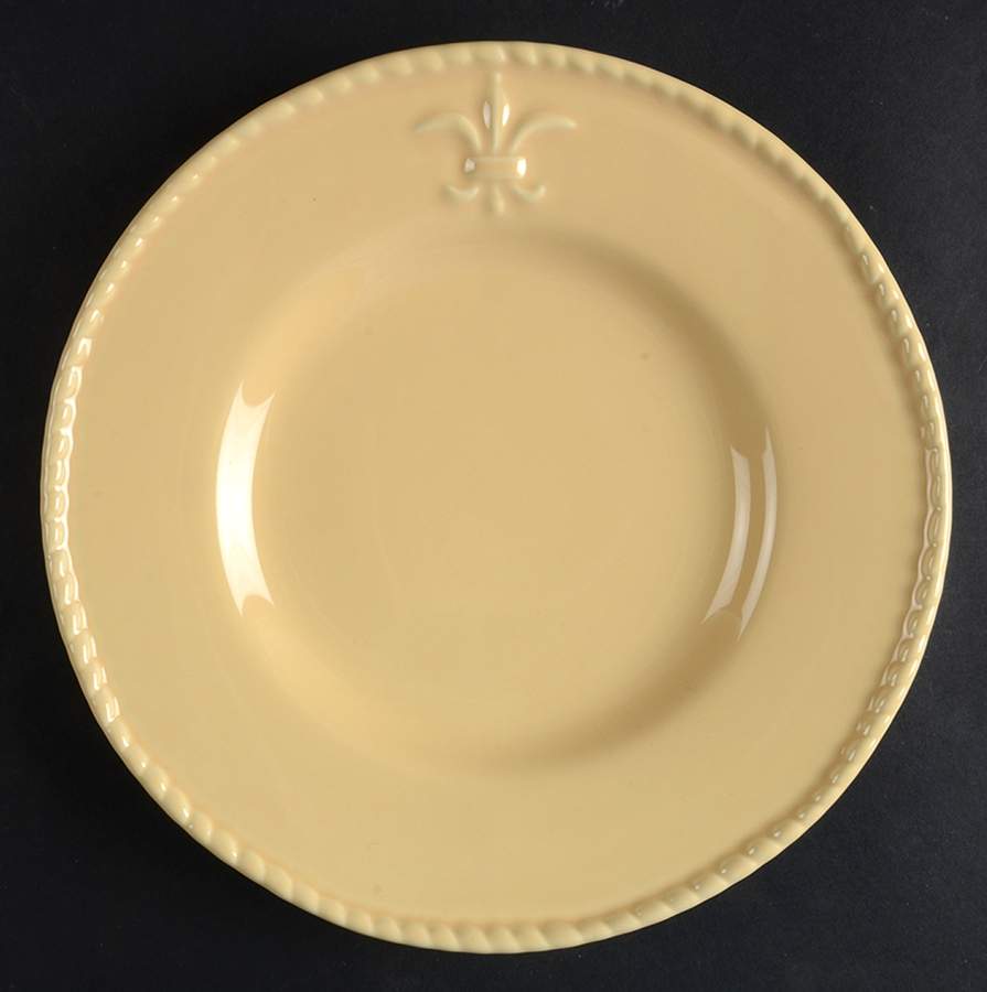 Fleur de Lis Yellow Salad Plate by Bordallo Pinheiro-1