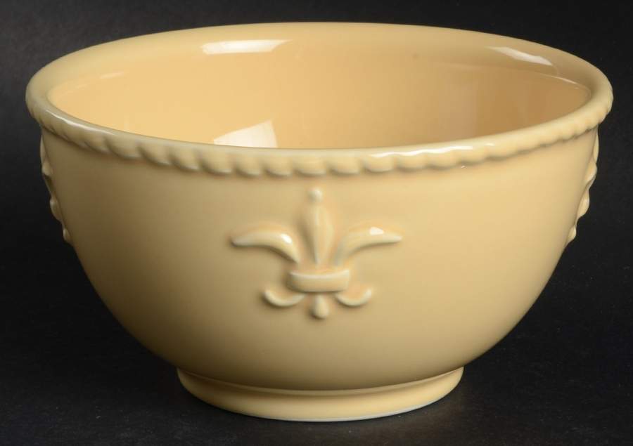 Fleur de Lis Yellow Coupe Cereal Bowl by Bordallo Pinheiro-1
