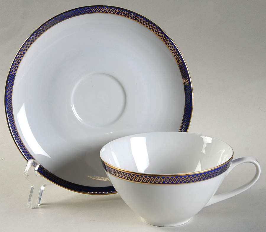 BOH297 Flat Cup & Saucer Set by Bohemia Ceramic Works-1