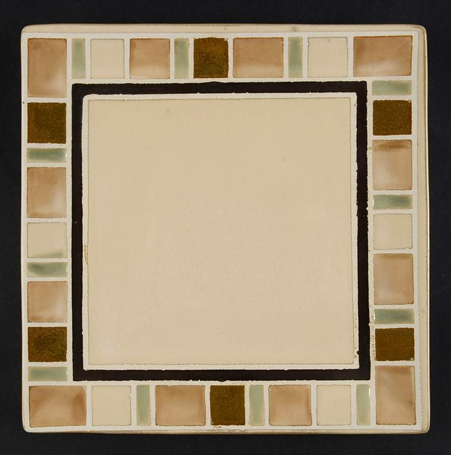 Cream Mosaic Square Salad Plate by Better Homes and Gardens-1
