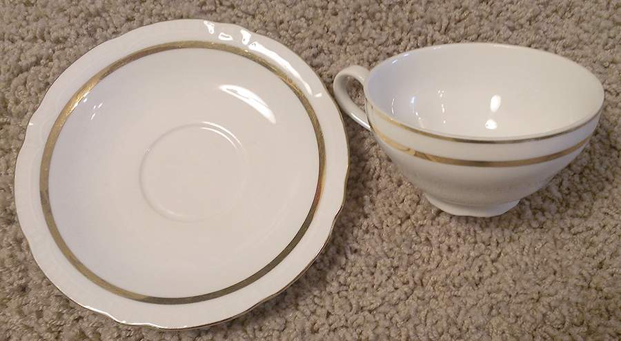 Caprice Footed Cup & Saucer Set by Bohemia Ceramic Works-1