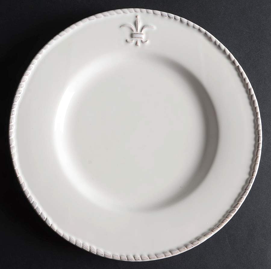Fleur de Lis Cream Dinner Plate by Bordallo Pinheiro-1