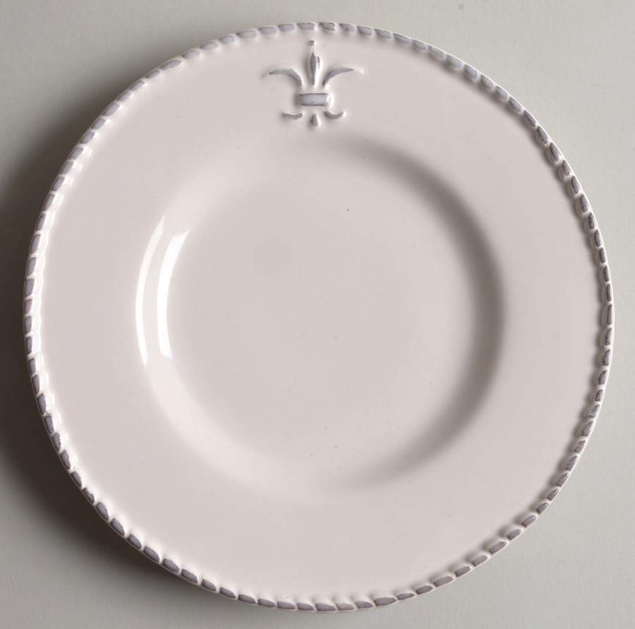Fleur de Lis Cream Salad Plate by Bordallo Pinheiro-1