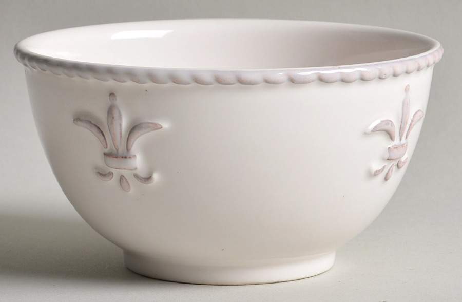 Fleur de Lis Cream Coupe Cereal Bowl by Bordallo Pinheiro-1