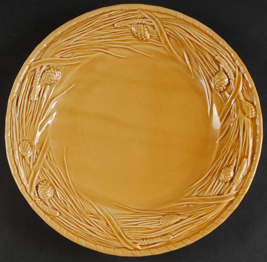 Pine Yellow Dinner Plate by Bordallo Pinheiro-1