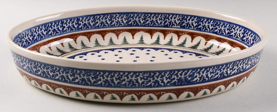 BOW75 13" Oval Baker by BOLESLAWIEC-1