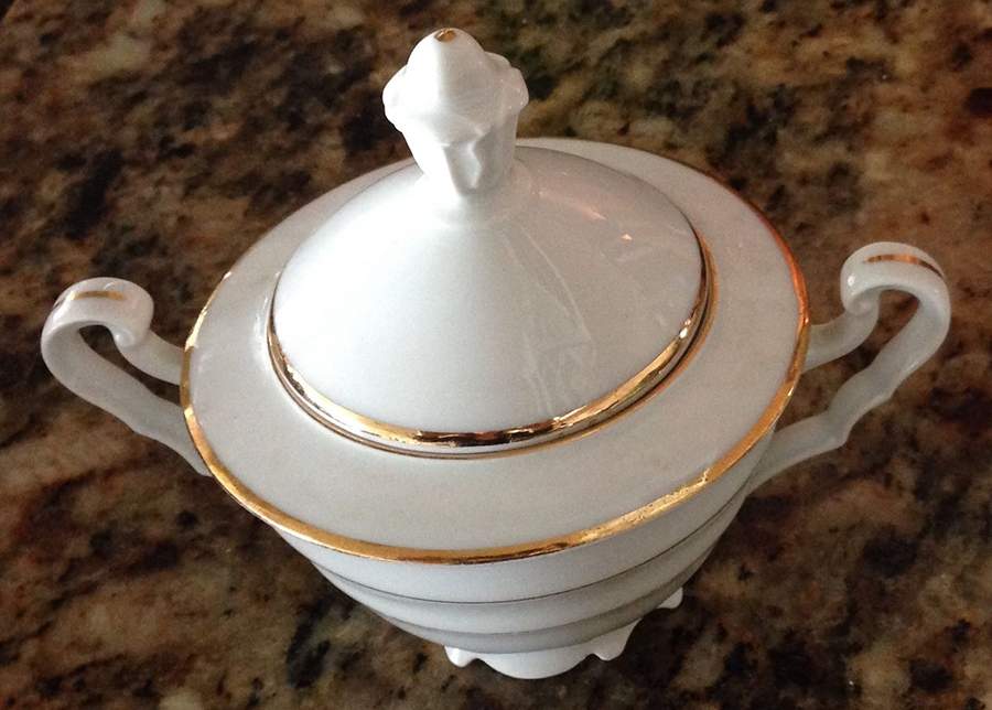 12391 Sugar Bowl & Lid by Bohemia Ceramic Works-1