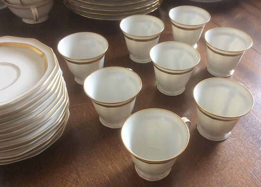BER679 Footed Demitasse Cup & Saucer Set by Bernardaud-1