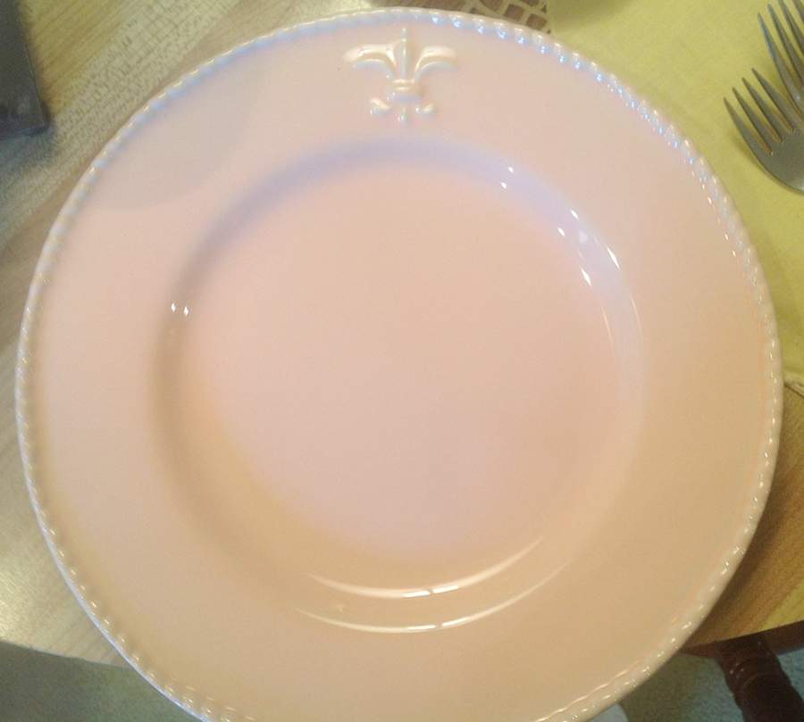 Fleur de Lis Pink Dinner Plate by Bordallo Pinheiro-1