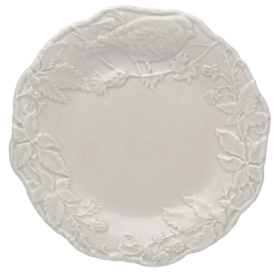 Artichoke and Bird Sandy Grey Salad/Dessert Plate by Bordallo Pinheiro-1