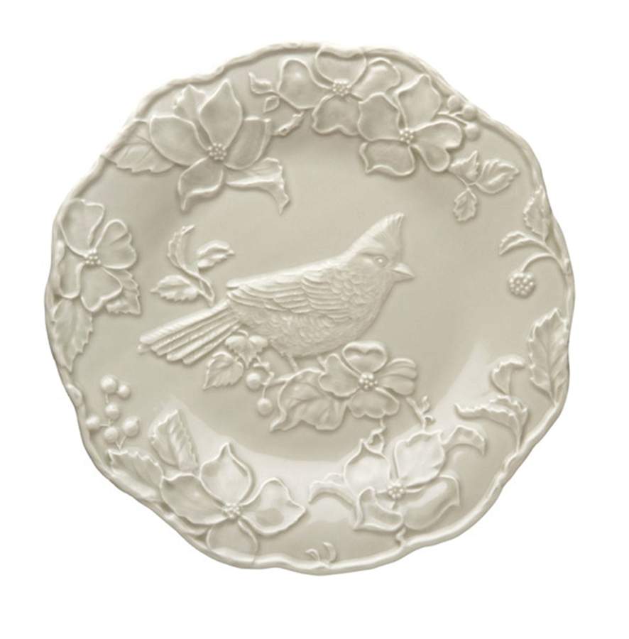 Artichoke and Bird Sandy Grey Large Dinner Plate by Bordallo Pinheiro-1