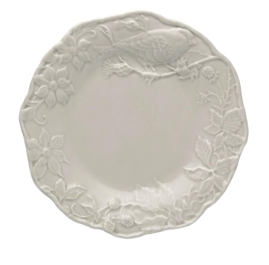Artichoke and Bird Sandy Grey Large Dinner Plate by Bordallo Pinheiro-1
