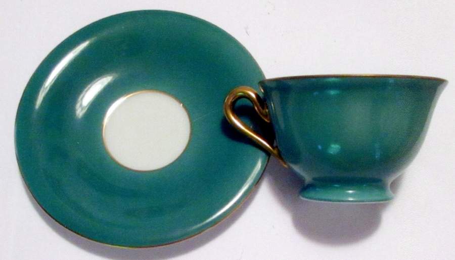 BOH324 Footed Cup & Saucer Set by Bohemia Ceramic Works-1