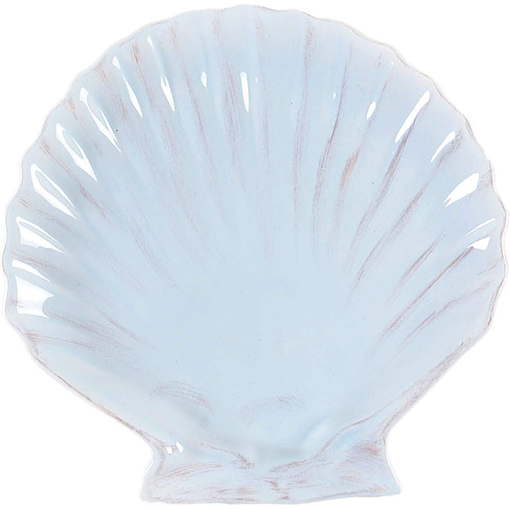 Seahorse and Seashell Menagerie Blue Figural Appetizer Plate by Blue Sky-1