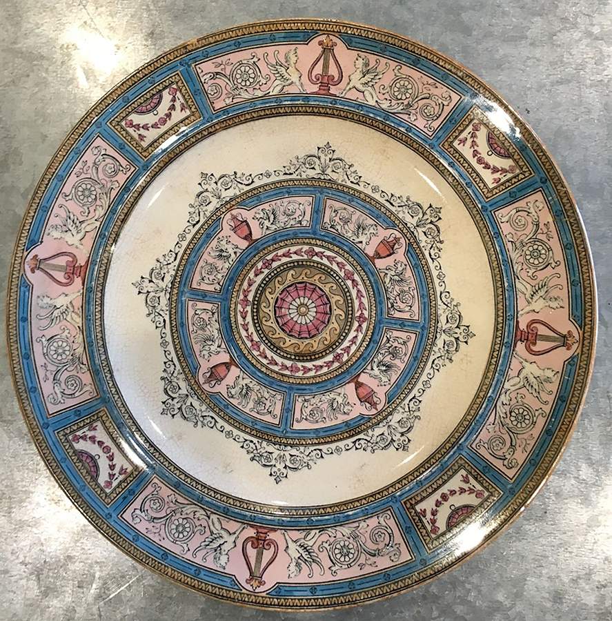 Regent (White Griffins with Blue and Yellow) Dinner Plate by Bates Gildea & Walker-1