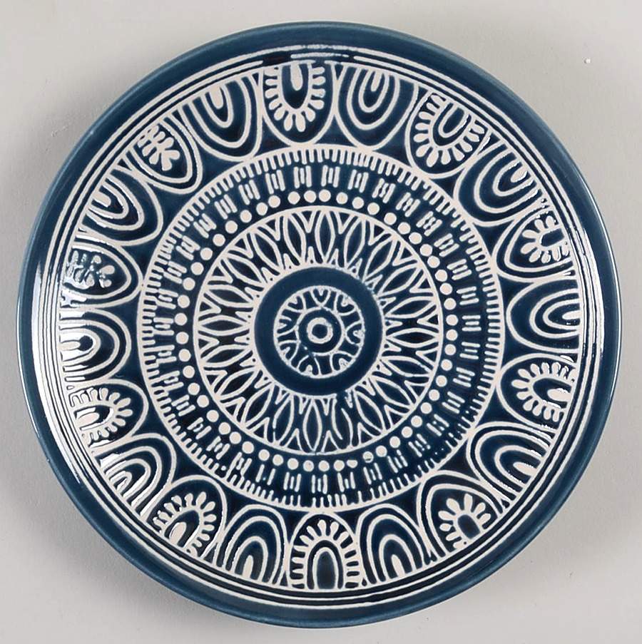 Medallion Teal Salad Plate by Better Homes and Gardens-1