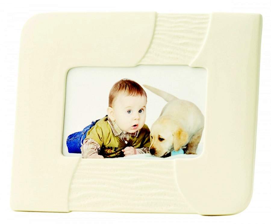 Sandwave Frame-Holds 4" X 6" by Belleek Pottery (Ireland)-1