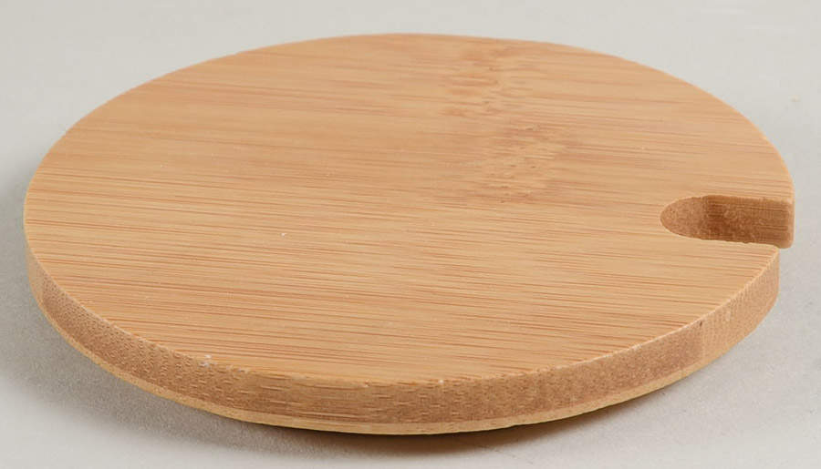 Ripple Wood Lid for Condiment Bowl by Belleek Pottery (Ireland)-1