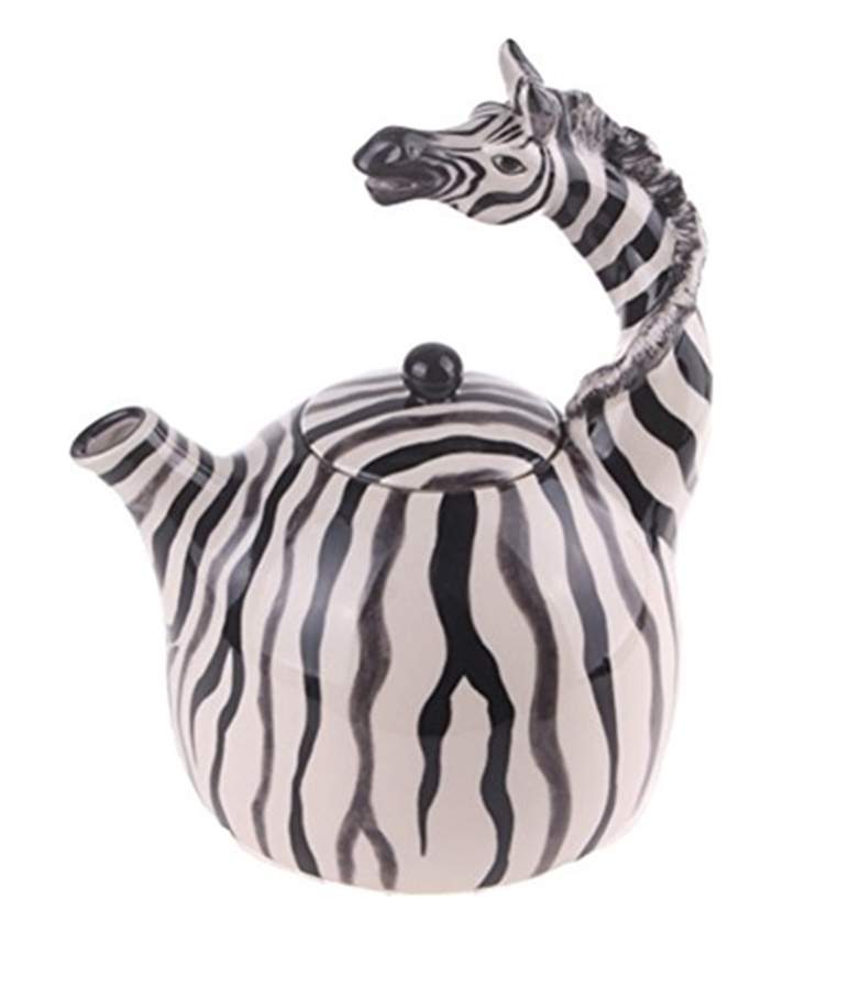 Zebra Teapot & Lid by Blue Sky-1