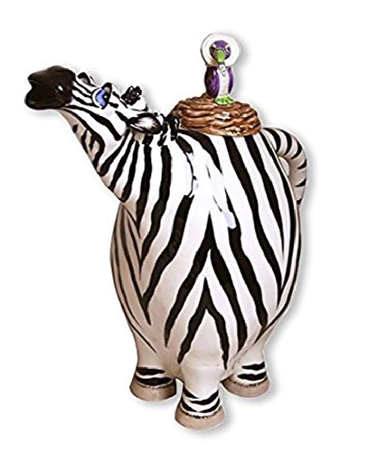 Zebra Teapot & Lid by Blue Sky-1