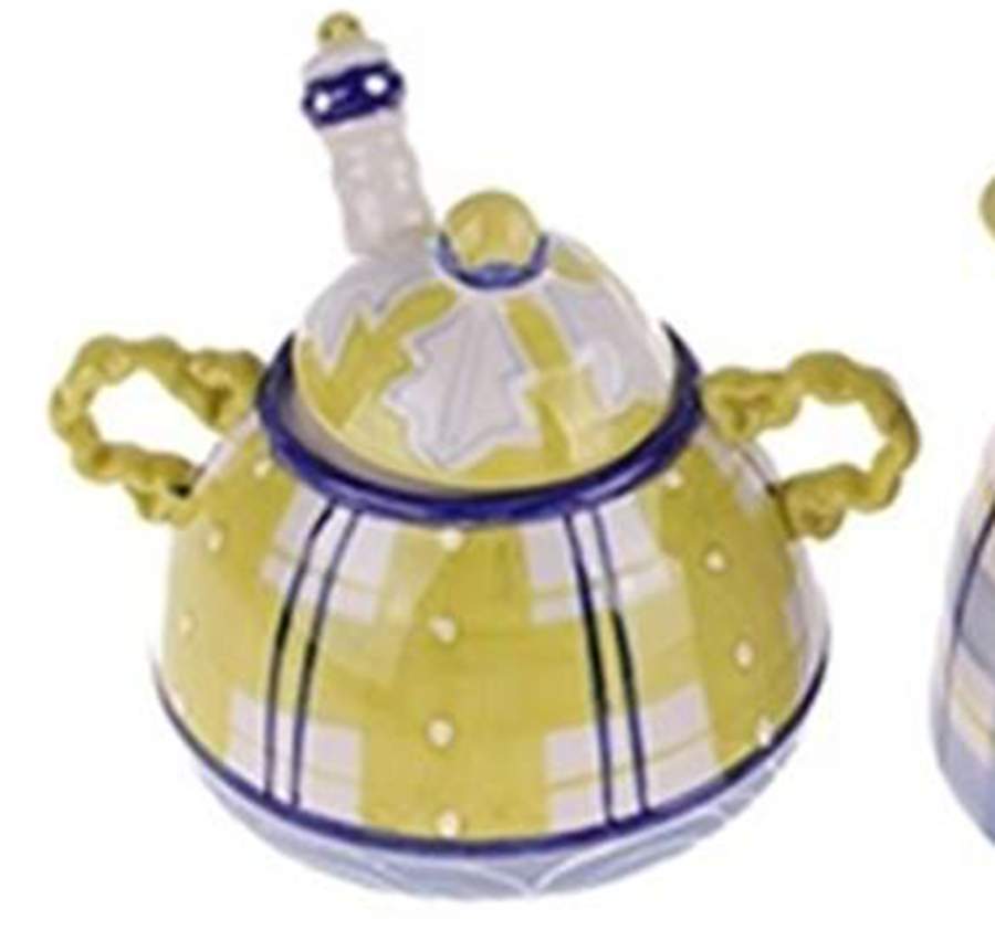 Suncheck Sugar Bowl & Lid W/Spoon by Blue Sky-1