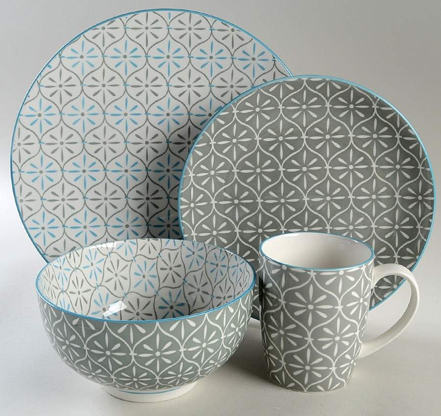 Piers Gray 4 Piece Place Setting by Better Homes and Gardens-1